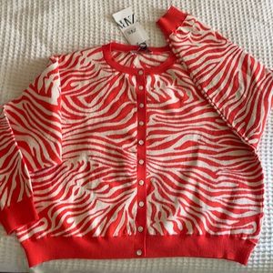 Zara knitted zebra sweater